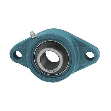 Ami Bearings SINGLE ROW BALL BEARING, 5/8in WIDE SET SCREW 2BOLT FLANGE UCFT204-10